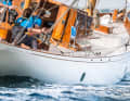 The restoration prize winner "Mingary" at the German Classics 2016. More photos at www.sailpower.de