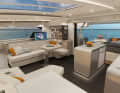 Transparent. The large surface-mounted windows and the panoramic window in the roof provide light and views