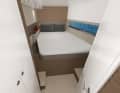 Unobstructed view. Forward cabin with large hull windows