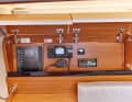 Dehler 38 SQ A clean affair. The control panel disappears very elegantly behind flaps when required