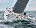 The hull shape is conventional throughout, the superstructure is wedge-shaped