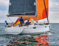 Large hull windows and a fixed bowsprit are among the new features