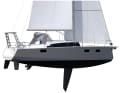 The ballast centreboard can be completely integrated into the hull for dry dropping. An internal ballast provides the righting moment
