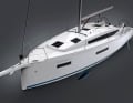 Marc Lombard's design features an extremely voluminous bow section. This creates volume in the foredeck below deck and ensures balanced sailing characteristics upwind