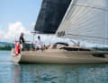 ...diagonal chine, large hull windows at the front and a rare colour