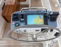 Common in this class today. Steering position for push-button sailing, which really makes the Hallberg Rassy 50 a yacht for small crews