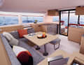 The galley is orientated towards the rear and is therefore also functionally directly connected to the outside cockpit.