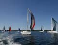 Beautiful weather and perfect sailing conditions at the start. The test group on the Flensburg Fjord