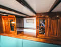 The look below deck is reminiscent of the dignified standard of the old days