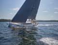 Dehler 38 SQ Gemäßigte Segelfläche in der Basis-Ausführung. Die STZ  hat einen nur mittleren Wert