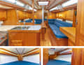 Faurby 370 A little conservative perhaps, but still very beautiful and stylish. At Faurby, all components are handcrafted and the customer can determine the type, look and layout of the interior himself. The engine box takes up a lot of space in the aft cabin
