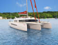 Comparées aux catamarans de croisière, les coques sont relativement minces, mais plus profondes | Photo : Neel Trimarans