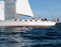 "Jana vun de Geest" at half wind on the Flensburg Fjord, which has now become home to us