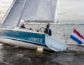Double rudder blades are part of the concept and the folding bathing platform is standard