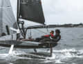 On rough courses, the 25 knots could already be cracked, the attached gennaker is optional
