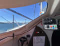 The "bubble" from the inside. Directly accessible: autopilot and keel adjustment