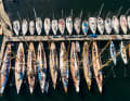 Jahr für Jahr entstehen unvergleichliche Bilder, wenn die Flotte der klassischen Zwölfer im Hafen des Flensburger Segel-Clubs nebeneinander Platz findet