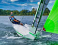 The 130-kilogram folding keel ensures stability and safety despite the narrow 2.0 metre hull width