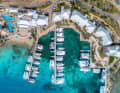 The harbour of Scrub Island