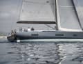 Unconventional. The soft uphaul extends far aft. The waterline is strongly drawn in