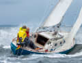 Spækhugger in Action: Das Boot verträgt viel Wind, auch wegen eines Ballastanteils von 60 Prozent, ist aber selbst bei wenig  Brise bekanntermaßen schnell