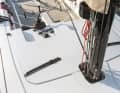 All halyards and stretchers run on deck just behind the mast and are easily accessible from both sides ...