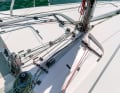 ... during sailing they are covered with a canopy.  This can be removed very easily by one person