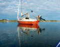 The boat: Whenever conditions allow, the crew anchors with the Varianta 65. Over 4000 of the popular cabin cruiser were built by Dehler from the 1960s onwards