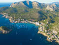 Vue sur le mouillage populaire de Sant Elm à la pointe ouest de Majorque