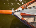 The missing pulpit and the jib boom are typical of yachts of this type from the 1920s