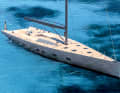 Elegant cruising base: a full-length teak deck, a real cockpit amidships and lots of windows in the hull - perfect for exploring the world