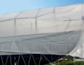 Tensioning the tarpaulin on the trailer: The better method is to secure the guy ropes to the trailer or the trailer frame. Fixings at regular intervals (such as eyelets) help to distribute the load evenly across the tarpaulin. That way, it is less likely to tear