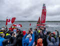 Despite the storm, Giles Scott's first event win came in front of a packed crowd in Halifax