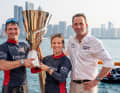 Ben Ainslie et ses garants du succès de SailGP, Dylan Fletcher et Hannah Mills, avec lesquels les Britanniques se préparent également pour l'America's Cup.