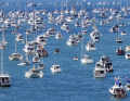 Well over 1,000 boats a day gathered on the water in some cases
