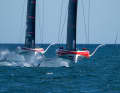 Due dei co-favoriti per la prima pre-regata della 38a America's Cup: il Team Luna Rossa e il Team GB1. | Foto. Ricardo Pinto/Coppa America