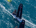 Team Athena Pathway e Tudor Team Alinghi dalla prospettiva del drone di Ian Roman.