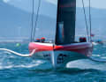 Plagued by hydraulic problems and without luck in this first pre-regatta for the 38th America's Cup: the British Team GB1.