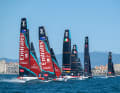 Ein Fleetrace-Start bei der ersten Vorregatta zum 38. Louis Vuitton America's Cup.
