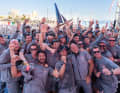 C'était la liesse italienne à l'issue de la première pré-régate, en mai, au large de Cagliari.