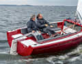 Up to six people can sit comfortably in the deep and well-protected cockpit. A self-tacking jib is essential for single-handed sailing