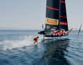Wakeboarder Nikolas Plytas was pulled by the America's Cup foiler "Luna Rossa" last week - the video became a hit on social networks