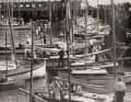 The old harbour of the Cuxhaven Sailing Association in 1948: lots of wood, little comfort