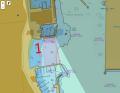 Zone d'ancrage 1 : entre la marina et le Real Club Nautico situé au nord