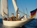 Test voyage after two years of refurbishment. The crew is more than satisfied with the "Talisman"