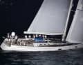 The Swan 90 "Berenice Cube" arrives at the finish line off St Lucia