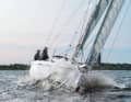 Le bateau d'essai sur le Kieler Förde par 4 Beaufort se comporte bien même sur de courtes vagues.