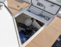 There is plenty of space in the large sail hold in the bow, including for the fenders and mooring lines