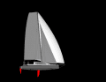 The high sail plan and the generous sail area promise sporty sailing characteristics