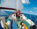 Can hardly believe his luck: the solo sailor alone on the high seas